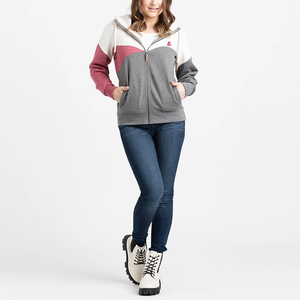 Sudadera con Capucha Personalizada con Diseño Propio, Servicio OEM ODM, para Mujer, con Bloques de Color, Invierno, Ecológica, con Cierre, Nueva Colección 2024 en Venta - Product Image 3