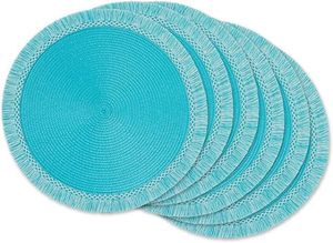 La mejor vajilla tejida ecológica decorativa, mantel de mesa redonda para fiestas, decoración del hogar y otras funciones, mantel individual - Product Image 6