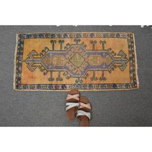 Vintage Orange Bleu 1.6 X 3.2ft Grande Surface Tapis Turc Classique 4m Rectangle Couloir Motif Laine Seagrass Latex Tapis De Chambre - Product Image 5