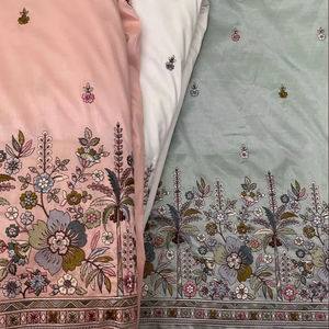 ผ้าแฟนซีวัสดุผ้าปักลายผ้าไหมโพลีหนักทำจาก lehanga Koti - Product Image 1