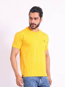 Camiseta de media manga estampada a la moda de algodón 100% de la mejor calidad, ajuste Regular y cuello elástico, comodidad diaria para salidas informales - Product Image 4