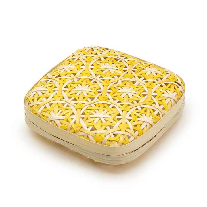 Mini Bamboo Boxes for Cake Brownie Biscuit Storage Wholesale Eco Friendly Handweaving Container Box From Vietnam