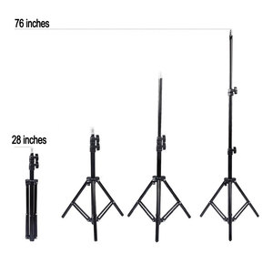 Anello per Selfie da 10 pollici con supporto per treppiede da 76 pollici e supporto per telefono universale per lo Streaming di luci per videocamere Video di trucco - Product Image 2