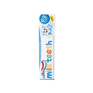 Milde und sichere Aqua fresh Kids Zahnpasta 50ml Milch zähne 0 bis 2 Jahre für die frühe Mundpflege - Product Image 4
