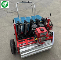 Semoir motorisé compact NH pour graines d'ail, à trois rangs, avec système de perçage et de pose des semis en hauteur, garantie 1 an, haute performance