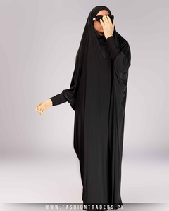 Vente en gros d'une seule pièce pour Jilbab Abaya robe pour femmes musulmanes respirant Polyester couleur unie longue modeste Ramadan Eid hiver - Product Image 3
