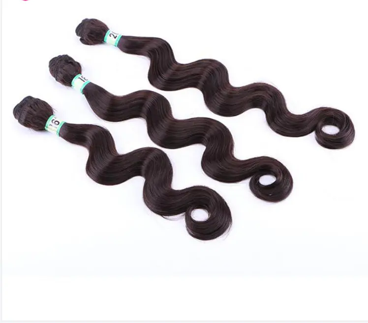 African chemical fiber clockwork Synthetic hair high temperature silk hair curtain set body wave wig