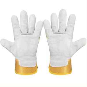 Guantes de cuero de diseño personalizado, material de cuero de vaca para seguridad y uso en el trabajo, suministro al por mayor de fabricante directo de fábrica - Product Image 3