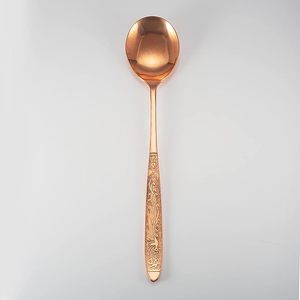 Cuchara para servir de cobre hecha a mano, cuchara de Cocina económica para cocinar y Mezclar alimentos, cuchara de cobre puro elegante - Product Image 6