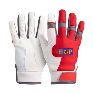 Guantes de bateo de béisbol de diseño personalizado Guantes de bateo de béisbol de cuero servicio OEM - Product Image 1