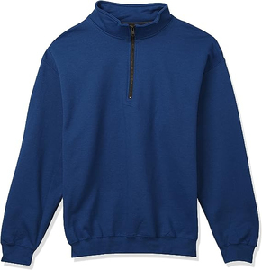 <b>Men's</b> Half Zip Pullover Sweatshirt Unisex Cotton Fleece Plain High Neck <b>Jumper</b> Custom Winter <b>Warm</b> Top Stylish Comfortable Wear - Product Image 1