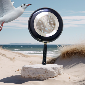 Vkl กระทะทำจากเครปขนาด25ซม. กระทะพิซซ่าเคลือบด้วยเตาแม่เหล็กเหนี่ยวนำไม่ติดกระทะทำจากอลูมิเนียม - Product Image 5