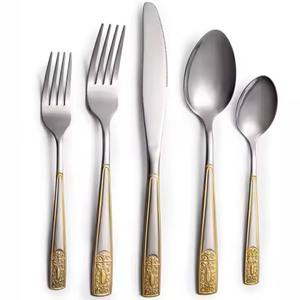 Juego de Cubiertos de Metal Hechos a Mano de Último Diseño, Juego de Cubiertos de Lujo Chapados en Oro para Decoración de Comedor, Bodas y Fiestas - Product Image 3