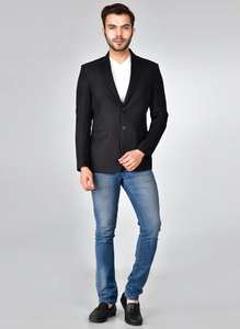 Costume de blazer pour homme noir élégant de qualité d'exportation, design élégant pour le bureau, les fêtes et les tenues de soirée, disponible à un prix raisonnable - Product Image 2