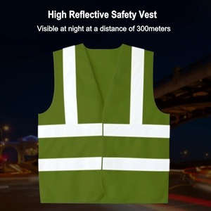 Hi Vis 100% poliéster ropa de trabajo chaleco transpirable malla fluorescente reflectante ropa de seguridad bolsillos impermeables ropa de trabajo de verano - Product Image 6