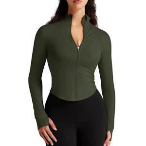 Chaqueta Deportiva con Cuello Alto y Logotipo Personalizado para Mujer, Chaqueta de Yoga Ajustada para Entrenamiento, Running, Ejercicio y Fitness - Product Image 3