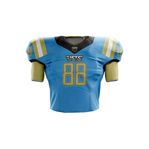 ชุดฟุตบอลอเมริกันแบบสั่งทำพิเศษสำหรับผู้ชายจากทีม PRO Design ผลิตจากผ้าโพลีเอสเตอร์ตาข่ายระบายอากาศได้ดี ชุดกีฬาแขนสั้นไซส์ใหญ่สำหรับฤดูร้อน - Product Image 4