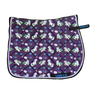 Almohadillas para SILLÍN de caballo de polialgodón con estampado de caracteres multicolores Premium ecuestre inglés occidental de secado rápido transpirable - Product Image 6
