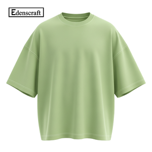 เสื้อลายปะการังสีทึบสำหรับผู้ชายเสื้อผ้าแนวสตรีทแวร์ผ้าคอตตอน100% ไหล่โอเวอร์ไซส์แห้งเร็วเป็นมิตรกับสิ่งแวดล้อมเสื้อยืดเอเดนสแคฟท์ - Product Image 6