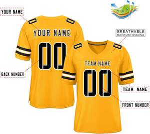 Maillots de football américain personnalisés à séchage rapide, antibactériens, protection UV, en maille polyester respirante, streetwear, clubwear, sportswear - Product Image 2