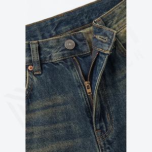 Jeans décontractés pour hommes, style ample, jambe droite, denim délavé, jambe large, toutes saisons, printemps, été, automne, hiver, couleur personnalisée - Product Image 4