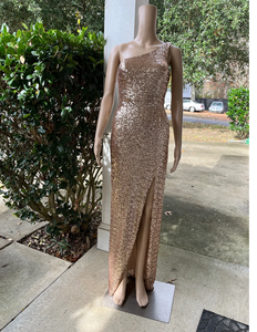 Vestido de satén de noche de lujo con lentejuelas con cuentas, silueta recta elegante y sin mangas y para fiestas de graduación - Product Image 6