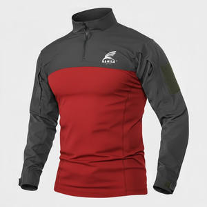 Chemise de compression à manches longues pour homme de haute qualité, respirante, vêtements de sport avec motif uni, 100% coton, nouveau style - Product Image 6