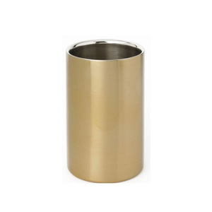 <b>Small</b> Weight Copper Finished Stainless Steel Ice Bucket Manufacturer Customized Fancy Design Champagne Metal Ice Bucket Supplier - Product Image 1