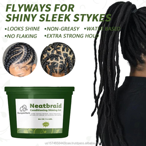 Gel conditionneur pour tresses à tenue forte, à base de plantes et biologique, sans alcool, certifié GMPC - Product Image 3
