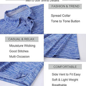 Vêtements décontractés pour hommes, polo de golf léger, style sportif, polo de golf en vente chaude - Product Image 6