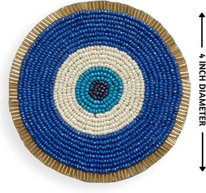 Best Theme Design Glass Beads <b>Table</b> <b>Coaster</b> Best for Parties and Other Functions Tableware Decorative Beast Design <b>Coaster</b> - Product Image 1