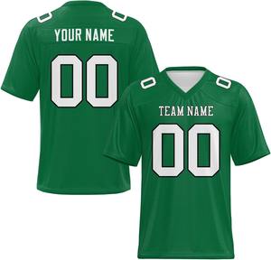 ผู้ผลิตเสื้ออเมริกันฟุตบอลแบบกำหนดเอง พิมพ์ลายด้วยความร้อน แห้งเร็ว โพลีเอสเตอร์ 100% ชื่อทีมและหมายเลขแบบสั้น MOQ ต่ำ - Product Image 5