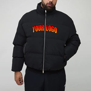 Haute qualité 100% polyester hiver doudoune pour hommes coupe-vent en gros léger rembourré col montant homme doudoune veste - Product Image 6