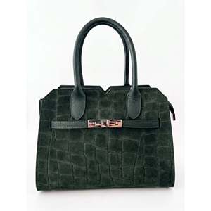 Borsa Casual Strutturata con Stampa Alligatore e Due Manici in Vera Pelle Made in Italy per Donna - Product Image 2