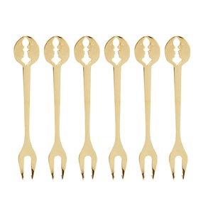 ชุดส้อมสแตนเลสสีทองสุดหรู6ชิ้น - Product Image 5