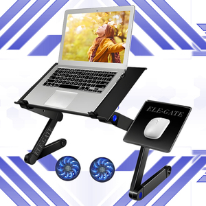 Escritorio Ergonómico Reclinable de Metal para Portátil con 2 Ventiladores y Alfombrilla para Ratón - Product Image 2