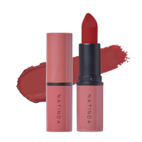 Lipstik Velvet ringan kualitas tinggi terlaris dari Korea, Lipstik exfoliating NATINDA Airy Velvet (5 warna)