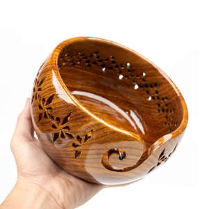 Nuevo Soporte de Hilo de Madera Hecho a Mano al por Mayor, Caja de Almacenamiento de Hilo para Tejer y Ganchillo, Cuenco para Bolas de Hilo, Regalo para el Cumpleaños de la Madre - Product Image 3