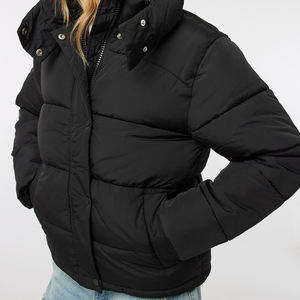 Chaqueta acolchada de alta calidad para mujer, chaqueta de burbujas tejida y acolchada, chaqueta bomber de invierno para mujer, chaqueta de lona con relleno de plumón. - Product Image 3