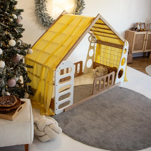 Montessori Indoor Gym <b>Playhouse</b> Bed Wooden Toddler Bed with Jungle <b>Playhouse</b> Features - Product Image 5