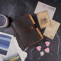 Carnet A5 vintage à bords festonnés, 400 pages, couverture souple en cuir véritable épais, impression UV, 8x6 pouces, cadeau scolaire, journal intime