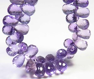 Cuentas de Amatista Brasileña de Primera Calidad, Corte Pera Facetado, 7-10 mm, 8.5 Hilos, Piedras Preciosas Naturales Sueltas de Color Morado, 120 Quilates - Product Image 6