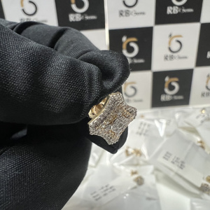 Pendientes Clásicos con Diamantes Cultivados en Laboratorio VVS, Corte Cojín, Certificados por IGI, para Mujer, Chapados en Oro de 14k, con Piedras Laterales de Moissanita, Elegantes - Product Image 2