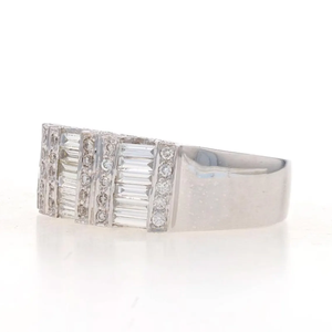 Sac 18 carats Bague de mariage en platine 925 plaqué argent sterling massif Moissanite Diamant Classique Hip Hop Acier inoxydable - Product Image 3