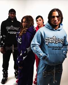 Ensemble de survêtement en coton à rayures, veste et pantalon pour hommes, fabricant de rivets, strass et clous en métal, deux pièces en tissu cousu pour hommes - Product Image 5