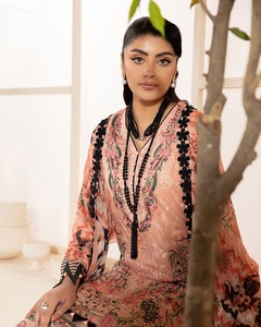 Ajm ชุดสูทปากีสถานสำหรับผู้หญิงชุด1057สไตล์ปากีสถานจากผ้าไหมหรูหราและสวยงาม - Product Image 4