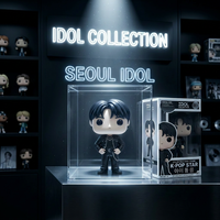 Figurine d'idole Kpop personnalisée, sweat à capuche décontracté, figurine vinyle de collection avec microphone, coffret cadeau pour fans, présentoir de vente au détail, marchandises en gros