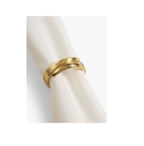 แหวนผ้าเช็ดปากโลหะรูปใบไม้สำหรับตกแต่งอาหารค่ำแหวนทองสำหรับงานแต่งงานงานปาร์ตี้คริสต์มาส - Product Image 1