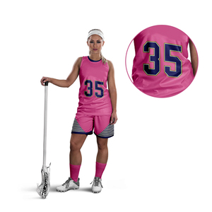 Uniformes de Lacrosse de alta calidad fresco transpirable Reversible Lacrosse Jersey al por mayor diseño sublimado personalizado - Product Image 2