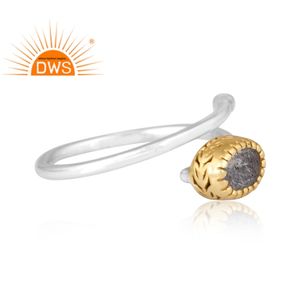 Hot Selling Fine Sterling Silver Natural Labradorite Gemstone <b>Adjustable</b> <b>Ring</b> Custom Jewelry For Women Gift For Her - Product Image 2